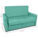 Sofá Cama com Baú 2 Lugares Furbogh Veludo Verde Menta