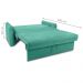 Sofá Cama com Baú 2 Lugares Furbogh Veludo Verde Menta