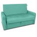 Sofá Cama com Baú 2 Lugares Furbogh Veludo Verde Menta