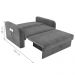 Sofá Cama com Baú 2 Lugares John Veludo Cinza