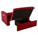 Sofá Cama com Baú 2 Lugares John Veludo Maserati Vermelho