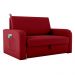 Sofá Cama com Baú 2 Lugares John Veludo Maserati Vermelho