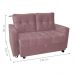 Sofá Cama para Sala de Estar Cross Veludo Turkey Rosa