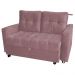 Sofá Cama para Sala de Estar Cross Veludo Turkey Rosa