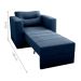 Sofá Cama para Sala de Estar Dublin Suede Azul