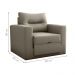 Sofá Cama para Sala de Estar Dublin Suede Cappuccino