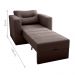 Sofá Cama para Sala de Estar Dublin Suede Marrom