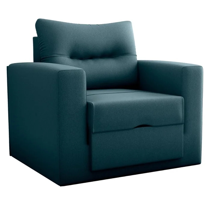 Sofá Cama para Sala de Estar Dublin Suede Petróleo