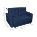 Sofá Cama para Sala de Estar Remy Veludo Azul