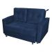 Sofá Cama para Sala de Estar Remy Veludo Azul