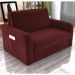 Sofá Cama para Sala de Estar Remy Veludo Maserati Vermelho