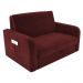 Sofá Cama para Sala de Estar Remy Veludo Maserati Vermelho