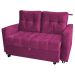Sofá Cama para Sala de Estar Remy Veludo Turkey Marsala