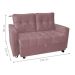 Sofá Cama para Sala de Estar Remy Veludo Turkey Rosa