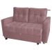 Sofá Cama para Sala de Estar Remy Veludo Turkey Rosa