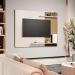 Suporte para TV 50 Polegadas Lissone Off White Ripado