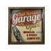 Bandeja Madeira com MDF Vidro Revestido Decorativo Garage Retro