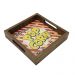 Bandeja Madeira com MDF Vidro Revestido Decorativo Pipoca Pop
