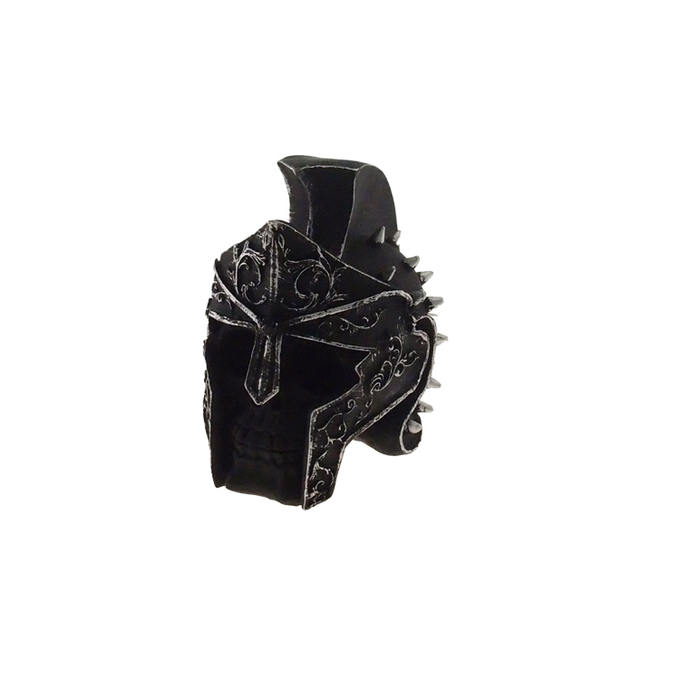 Caveira Resina Personalizada Decorativo Resina Romana Prata
