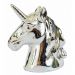Cofre Busto Unicornio Cromado Pratiado Decoração