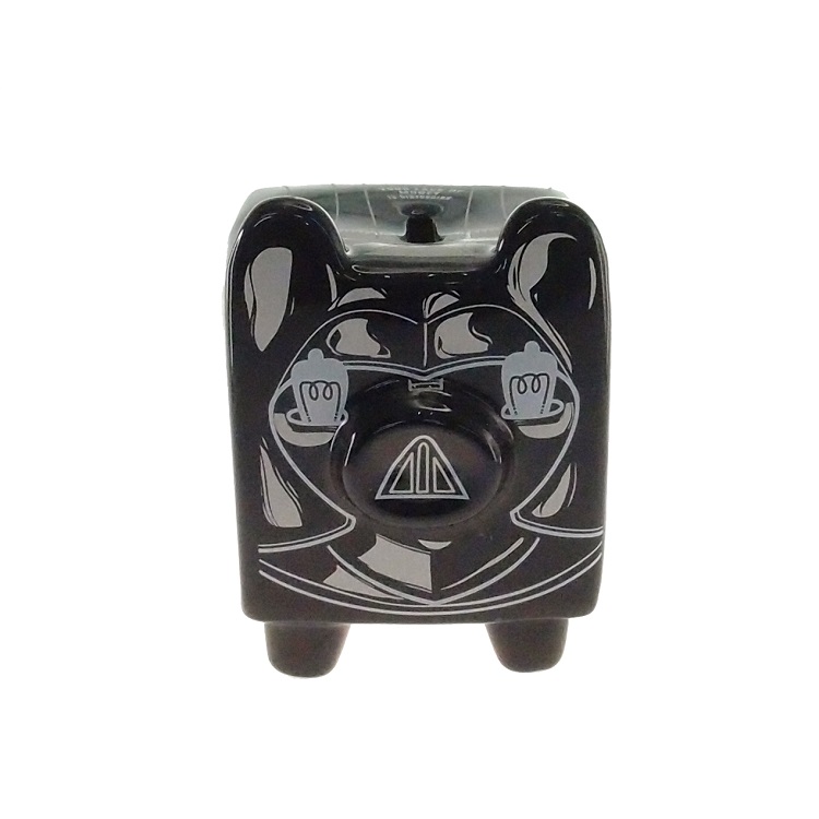 Cofre Personalizado Cerâmica Porco Robô Cor Preto 14x10x11cm