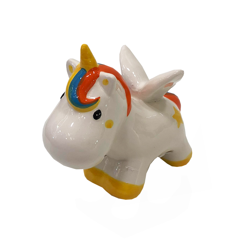 Cofre Unicornio Com Asas Ceramica Decoracao