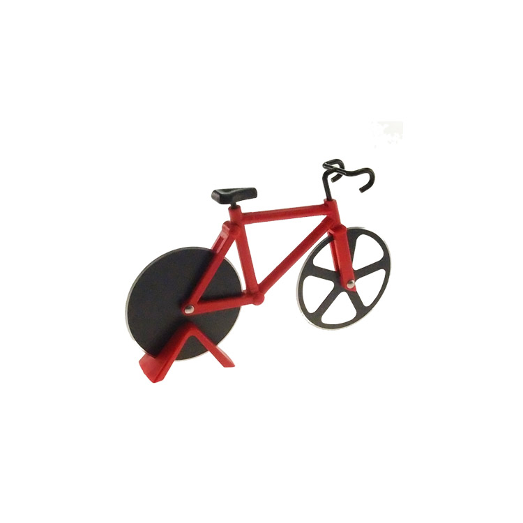 Cortador de Pizza Bicicleta Decorativo Cor Vermelho 12x18cm