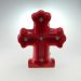 Cruz De Cerâmica Com Luz Led Vermelho