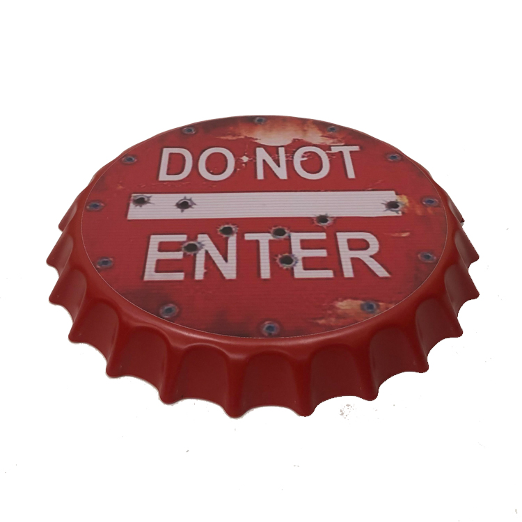 Enfeite Decorativo Tampa Do Not Plástico Cor Vermelho 40x40