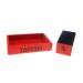 Kit 2 Peças Organizadores Mesa Porta Controle Vermelho Deco