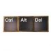 Kit 3 Quadros Decora Parede Madeira Mdf 20x60 Cntrl Alt Del