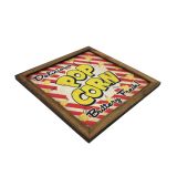 Kit 4 Quadros Decorativos Parede Madeira Mdf 20x80 Popcorn