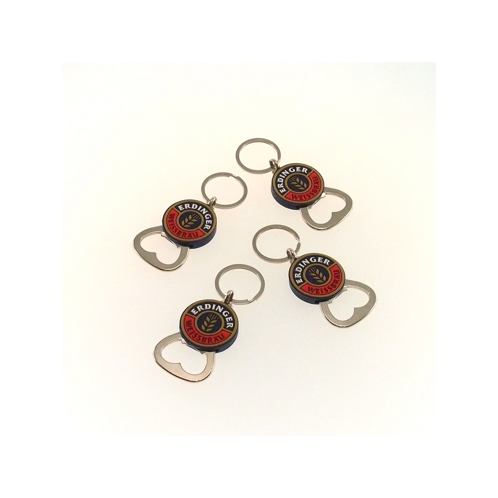 Kit 6 Chaveiros Abridor Garrafa Erdinger Emborrachado Decorativo