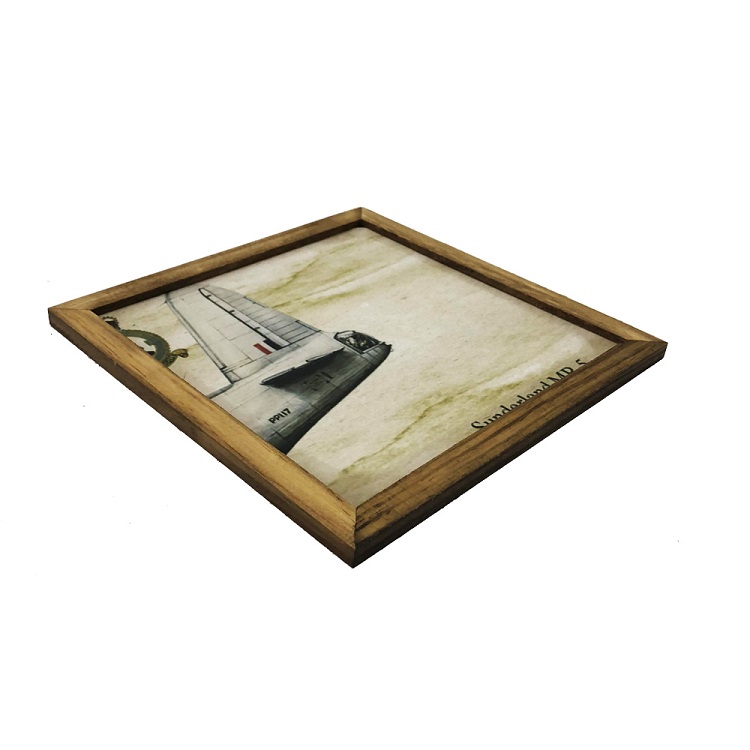 Kit Quadros Decorativo Quarto Sala 60x20Cm Avião MR.5 Madeira