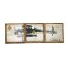 Kit Quadros Decorativo Quarto Sala 60x20Cm Avião SWOR Madeira