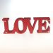 Letreiro Duplo Love Vermelho Mdf