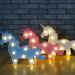 Luminária LED Abajur Luz Decoracão Modelo Cavalo Azul