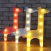 Luminária LED Abajur Luz Decoracão Modelo Girafa Azul