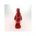 Miniatura Pinguim Cerâmica Decorativa Vermelho 23x18Cm