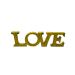 Palavra Love  Resina Decorativa Presentes Amarela 10x31x2cm