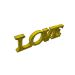 Palavra Love  Resina Decorativa Presentes Amarela 10x31x2cm