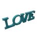 Placa Decorativa Letreiro Love em Resina 12x40x2cm Tiffany