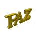 Placa Decorativa Letreiro Paz Resina 12x25x2cm Cor Amarelo