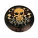 Placa Decorativa MDF 35x35 Personalizado Caveira Fone Ouvido