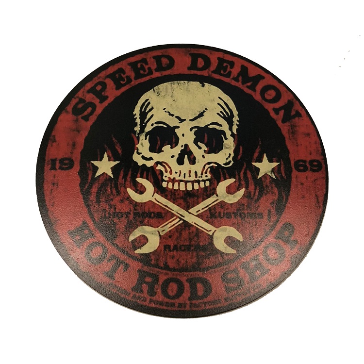 Placa Decorativa MDF 35x35 Personalizado Caveira Speed Demon