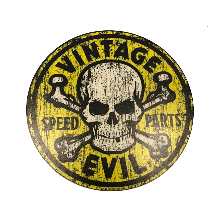 Placa Decorativa MDF 35x35 Personalizado Caveira Vintage