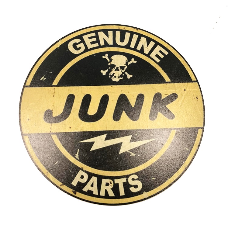 Placa Decorativa MDF 35x35Cm Personalizado Genuine Junk Parts