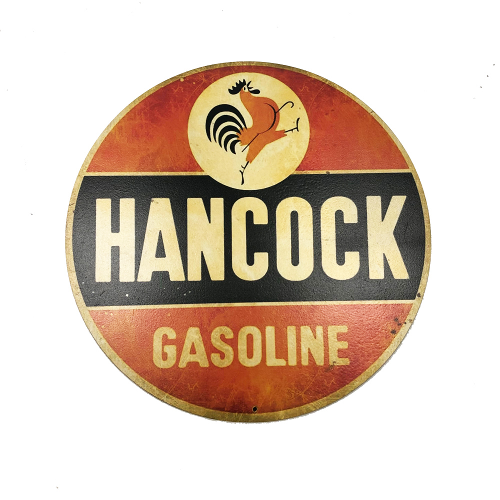 Placa Decorativa Redonda MDF 35x35cm Retro Vintage Hancock
