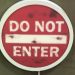 Placa Luminária Decorativa Led Do Not Enter Vermelho 30X30X5