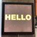 Placa Luminária Decorativa Led Hello Cor Preto Metal 30X30X5